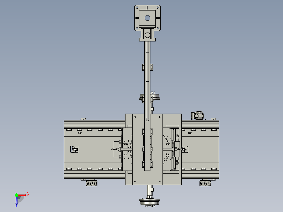 主减速器螺母拧紧机3D模型俯视图
