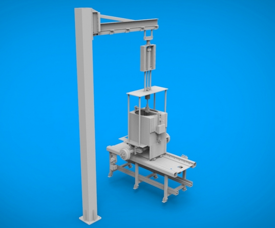 主减速器螺母拧紧机3D模型