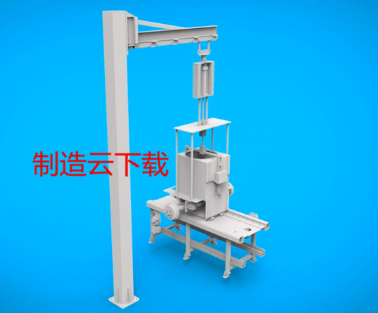 主减速器螺母拧紧机3D模型