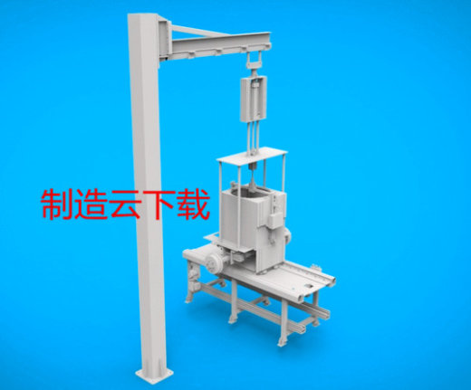 主减速器螺母拧紧机3D模型缩略图
