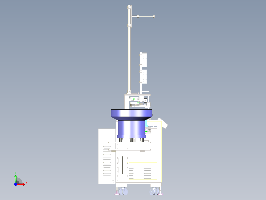 PIN压入机3D模型前视图