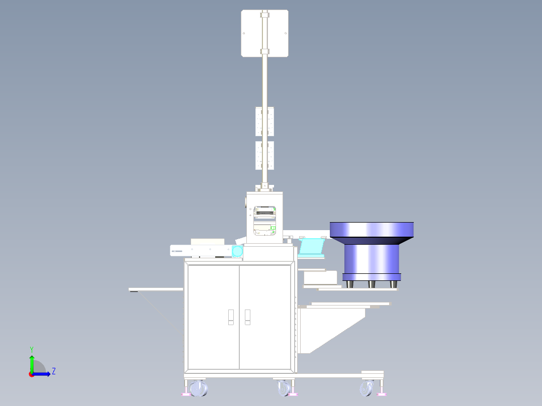 PIN压入机3D模型左视图