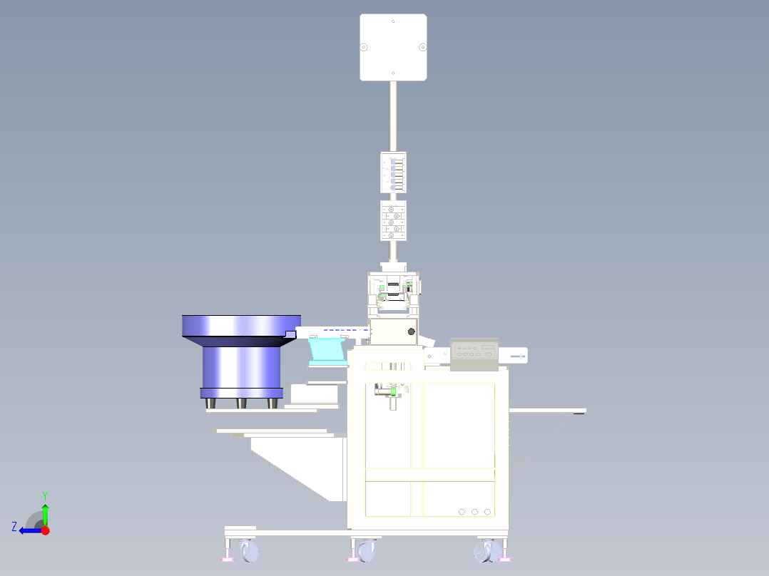PIN压入机3D模型右视图