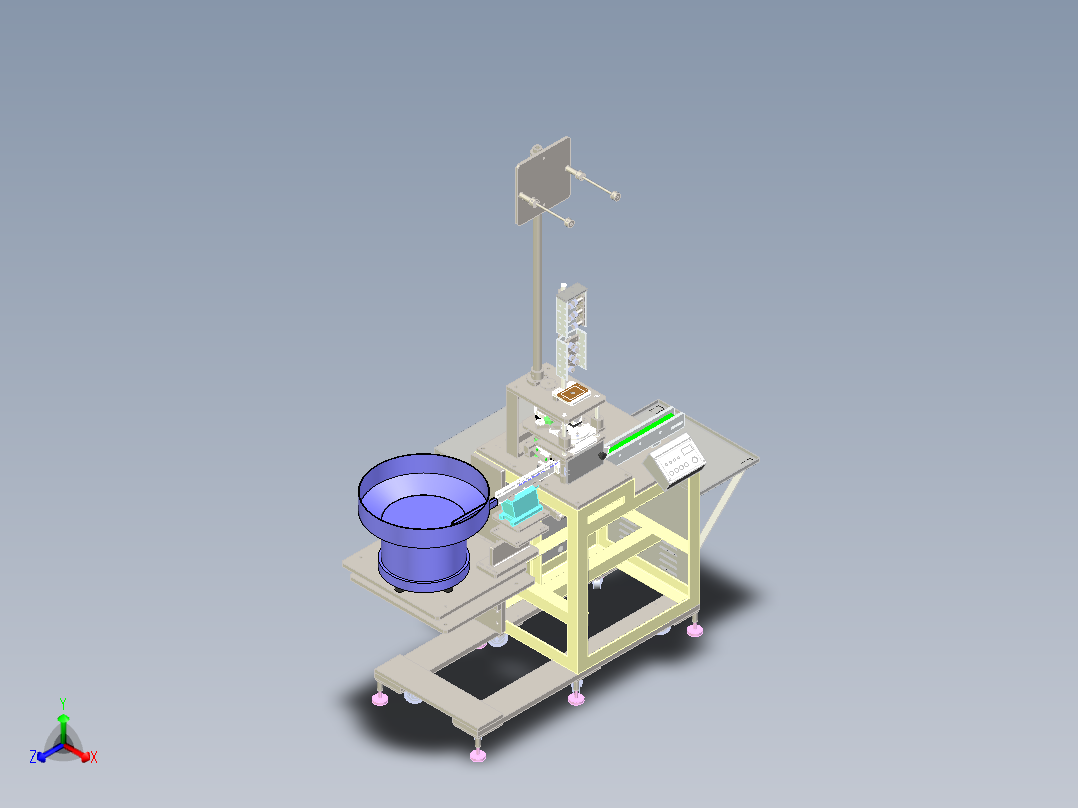PIN压入机3D模型正等轴测图