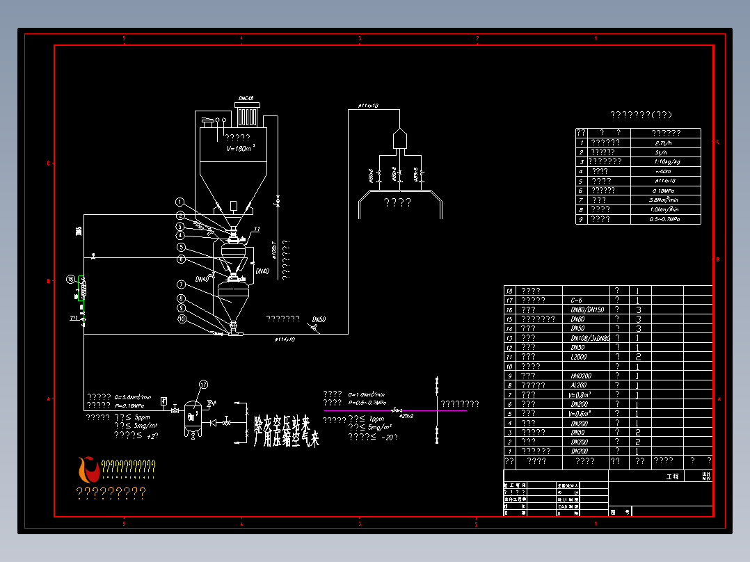 石灰石气力输送系统图