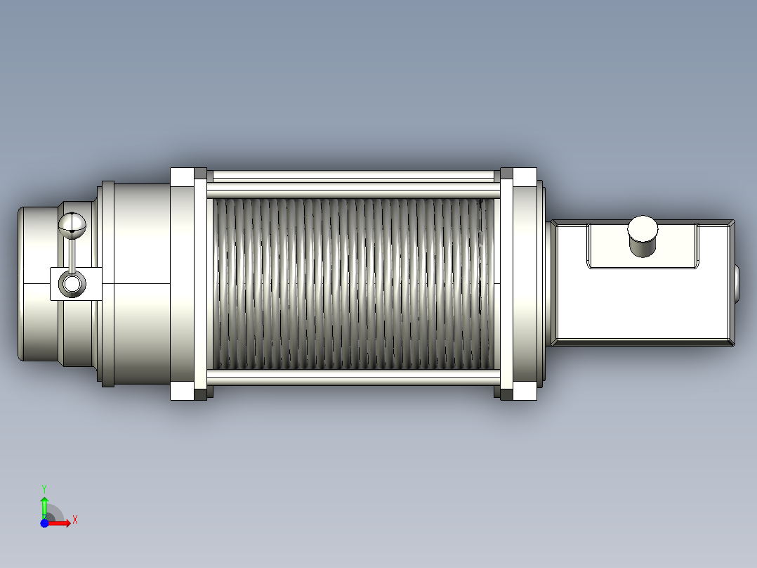 AUTOCAD工业用绞车设计前视图