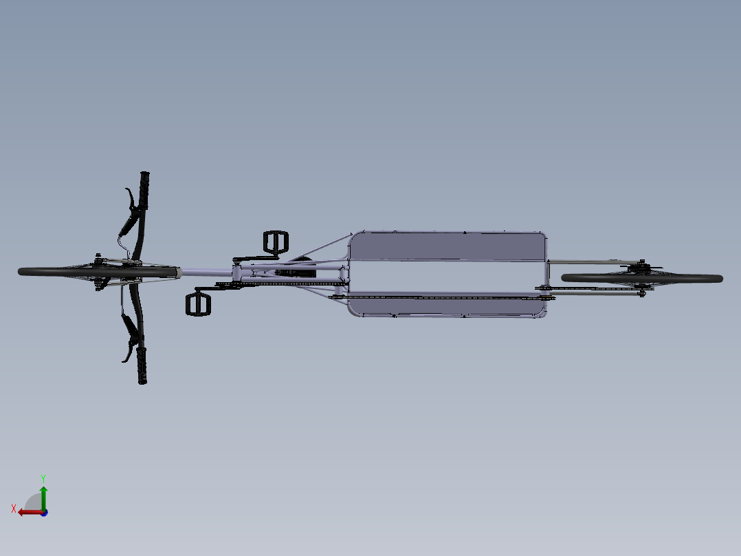 能储量的自行车3D数模图纸 STEP格式后视图