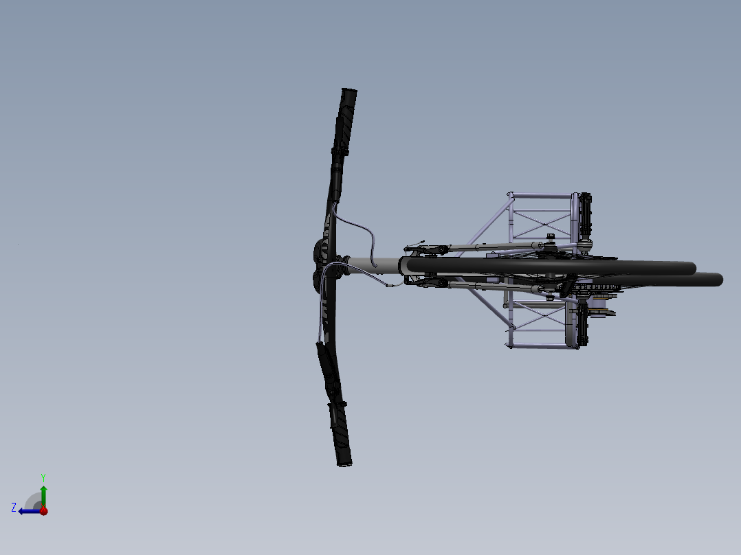 能储量的自行车3D数模图纸 STEP格式右视图