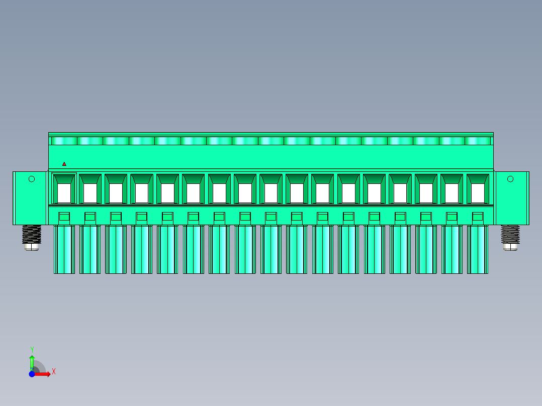 DEGSON 15EDG（公头） 3.5mm 螺钉锁紧，插拔式接线端子 FullPack-15EDGKBM-3.5-17P-14-00AH前视图