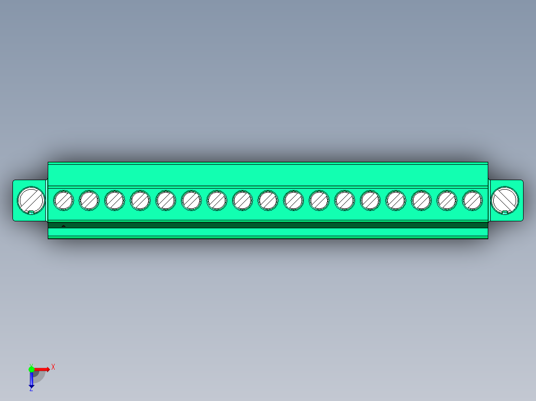 DEGSON 15EDG（公头） 3.5mm 螺钉锁紧，插拔式接线端子 FullPack-15EDGKBM-3.5-17P-14-00AH俯视图