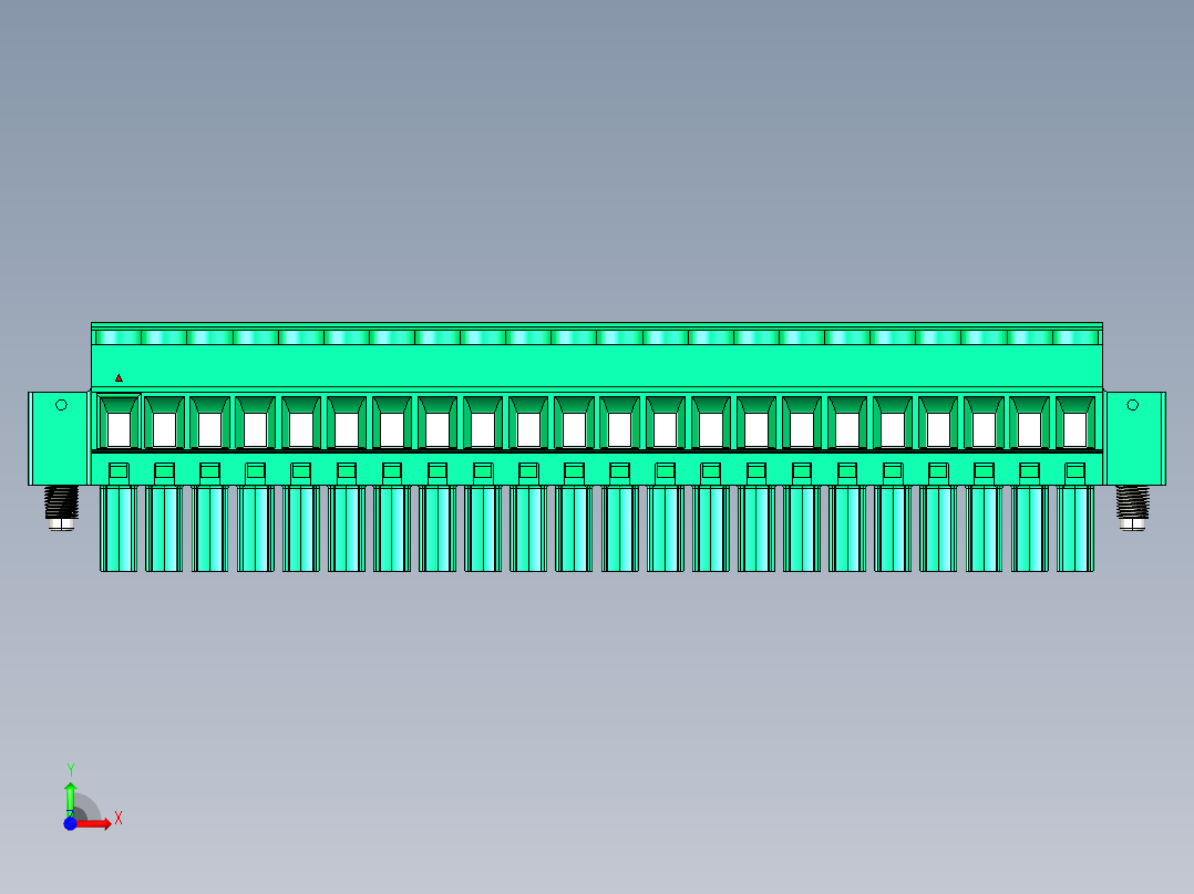 DEGSON 15EDG（公头） 3.5mm 螺钉锁紧，插拔式接线端子 FullPack-15EDGKBM-3.5-22P-14-00AH前视图