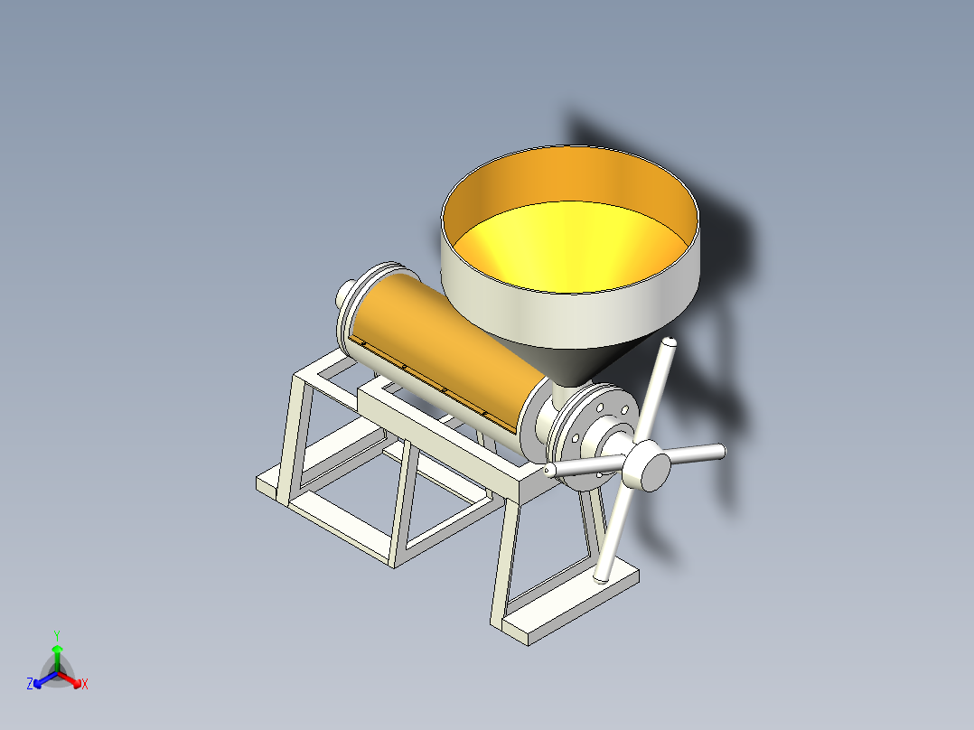 简易压榨机模型3D图纸正等轴测图