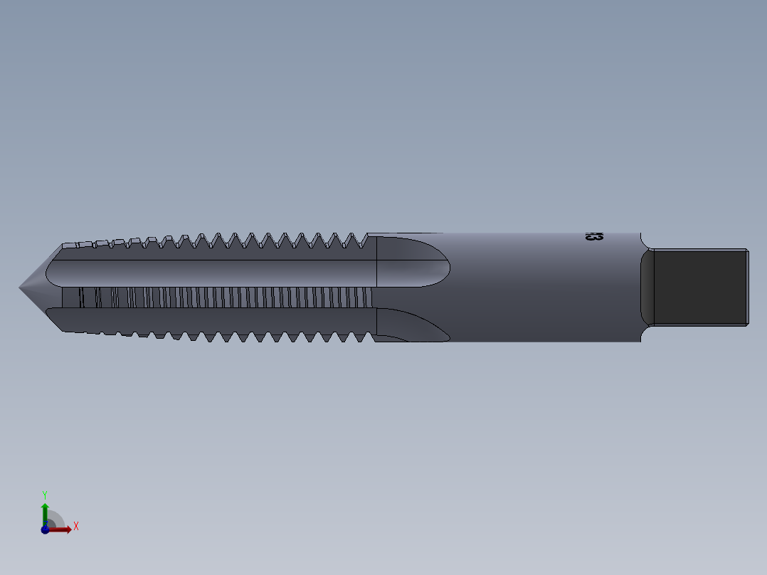标准英制丝锥-Hand Tap 1-2-13 N1前视图