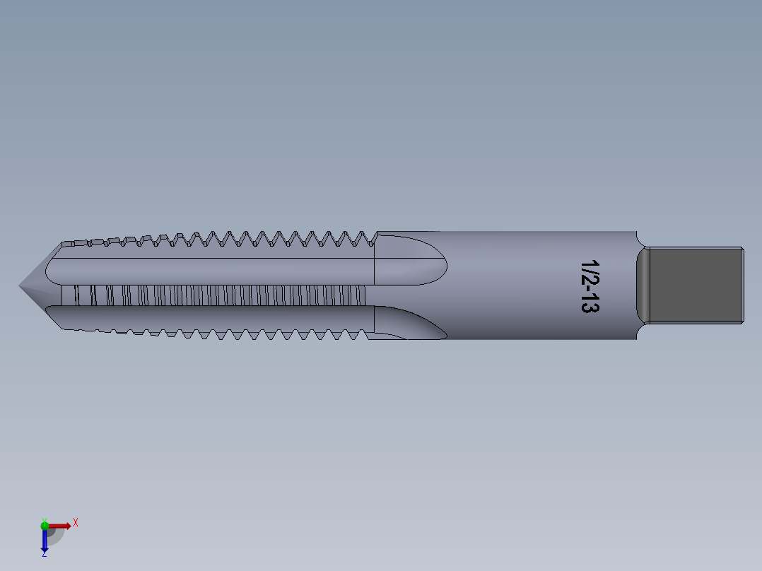 标准英制丝锥-Hand Tap 1-2-13 N1俯视图