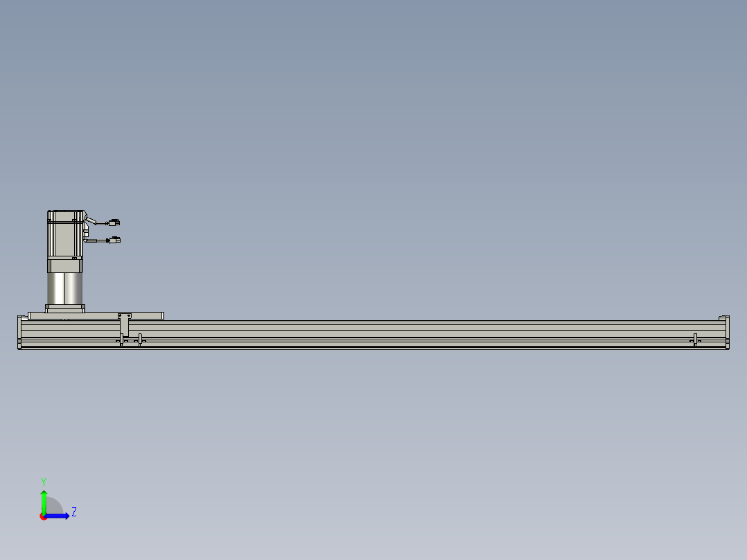 东锦齿条传动DH175G-L167-S1250-BU-减速机+750W左视图