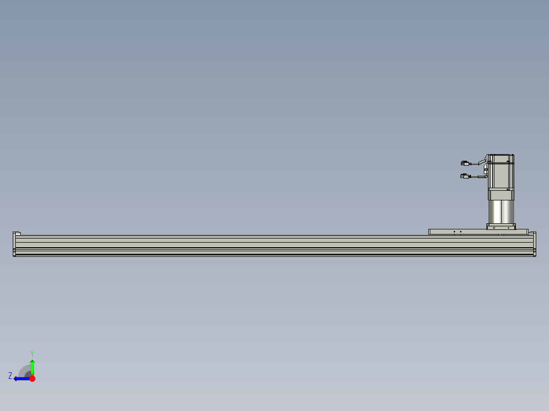东锦齿条传动DH175G-L167-S1250-BU-减速机+750W右视图