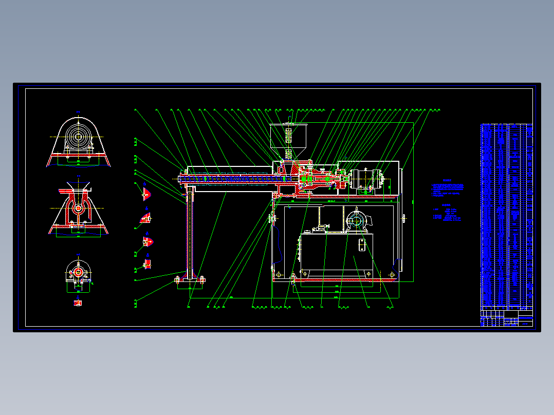 JX415-液压驱动单螺杆挤出机设计【螺杆直径D45】SJ-45挤压机