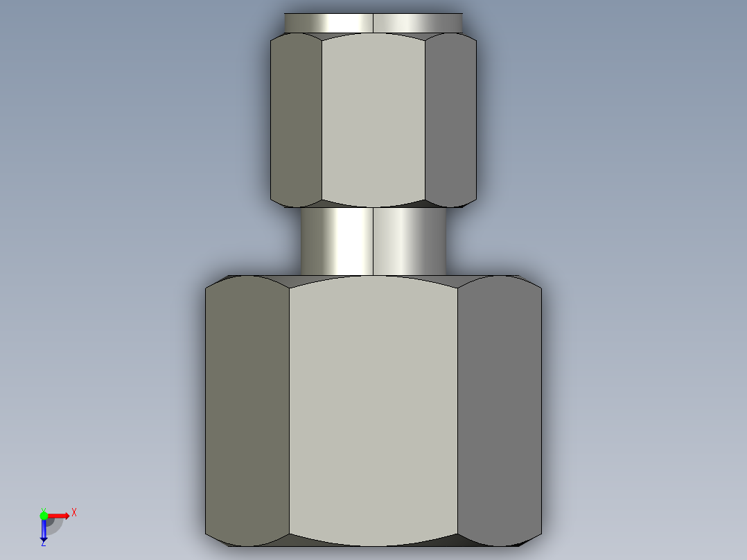 卡套式工业通用硬管接头6-8_gbu-s俯视图