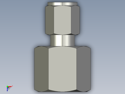 卡套式工业通用硬管接头6-8_gbu-s俯视缩略图