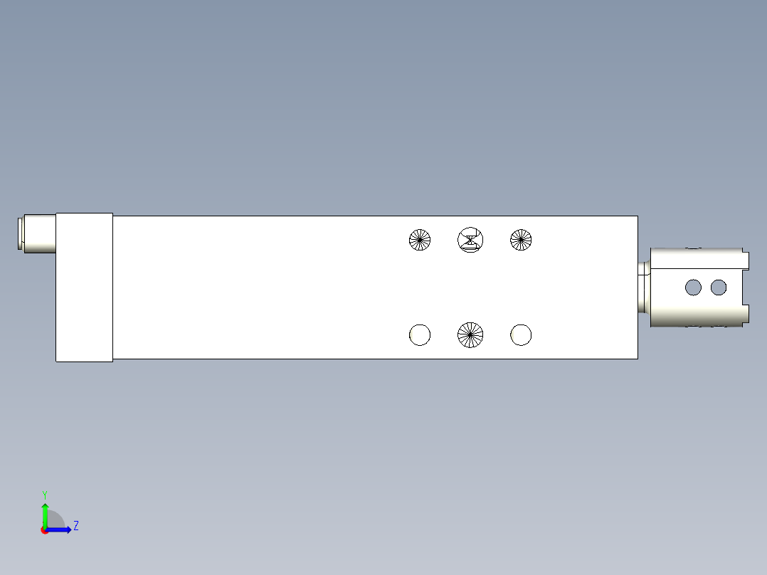 德克斯TUNKERS气缸数模SZK_30_B_40_T12_TUENKERS左视图