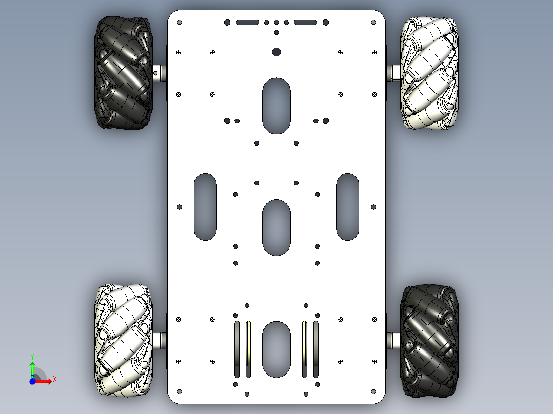 麦克纳姆轮智能小车前视图