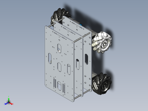 麦克纳姆轮智能小车正等轴测缩略图