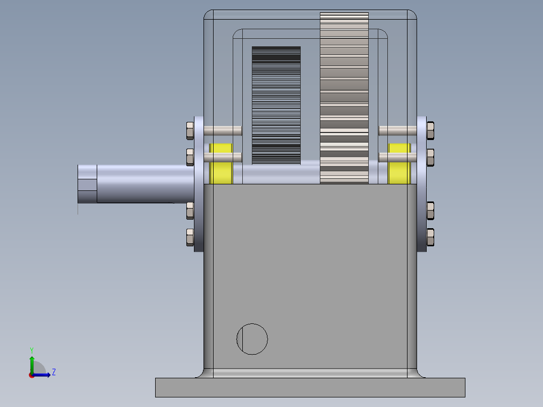 二级齿轮箱左视图
