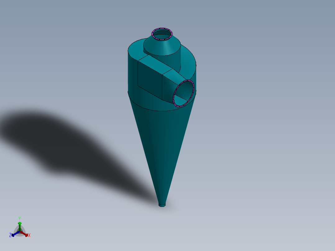 D1500旋风除尘器正等轴测图