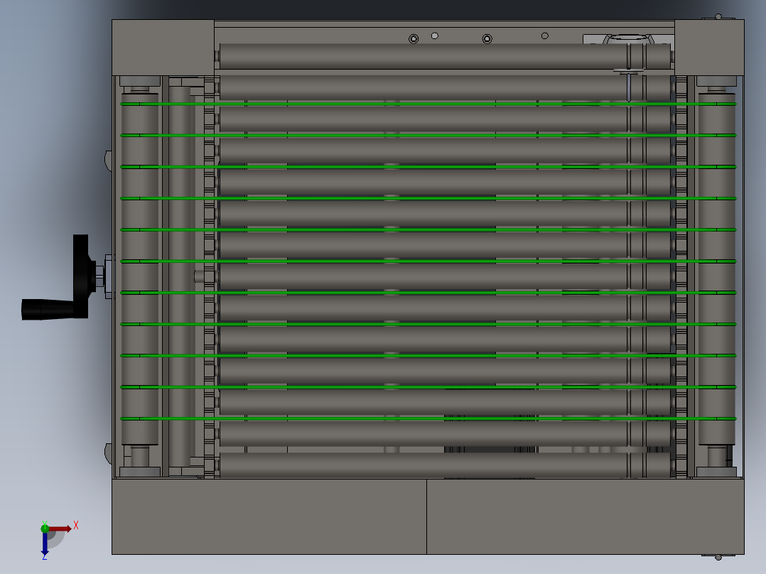 90度顶升转角台俯视图