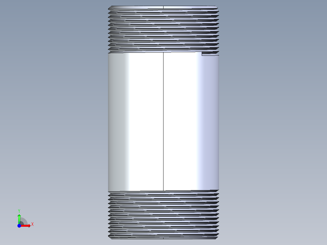 聚氯乙烯配件33-Sch80_Nipple_MPTxMPT_861-255_2in x 5in前视图