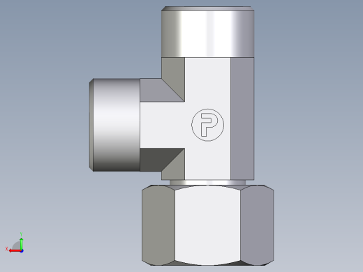 卡套式工业通用硬管接头EO_Swivel_nut_run_tee_EL15LOMD71后视缩略图