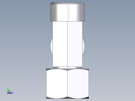 卡套式工业通用硬管接头EO_Swivel_nut_run_tee_EL15LOMD71左视缩略图