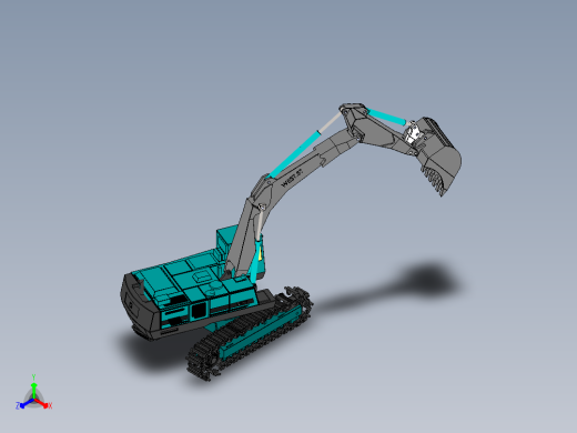 履带挖掘机正等轴测缩略图