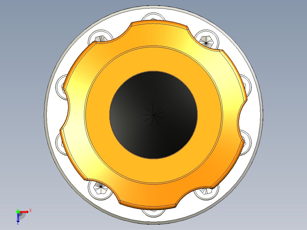 弹簧加载背压调节器俯视图