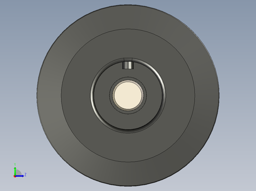 发电机离合器模型三维SW图纸左视图
