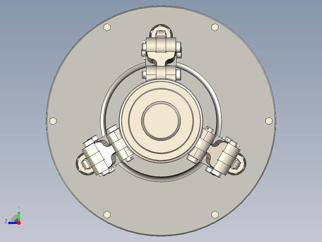 发电机离合器模型三维SW图纸右视图