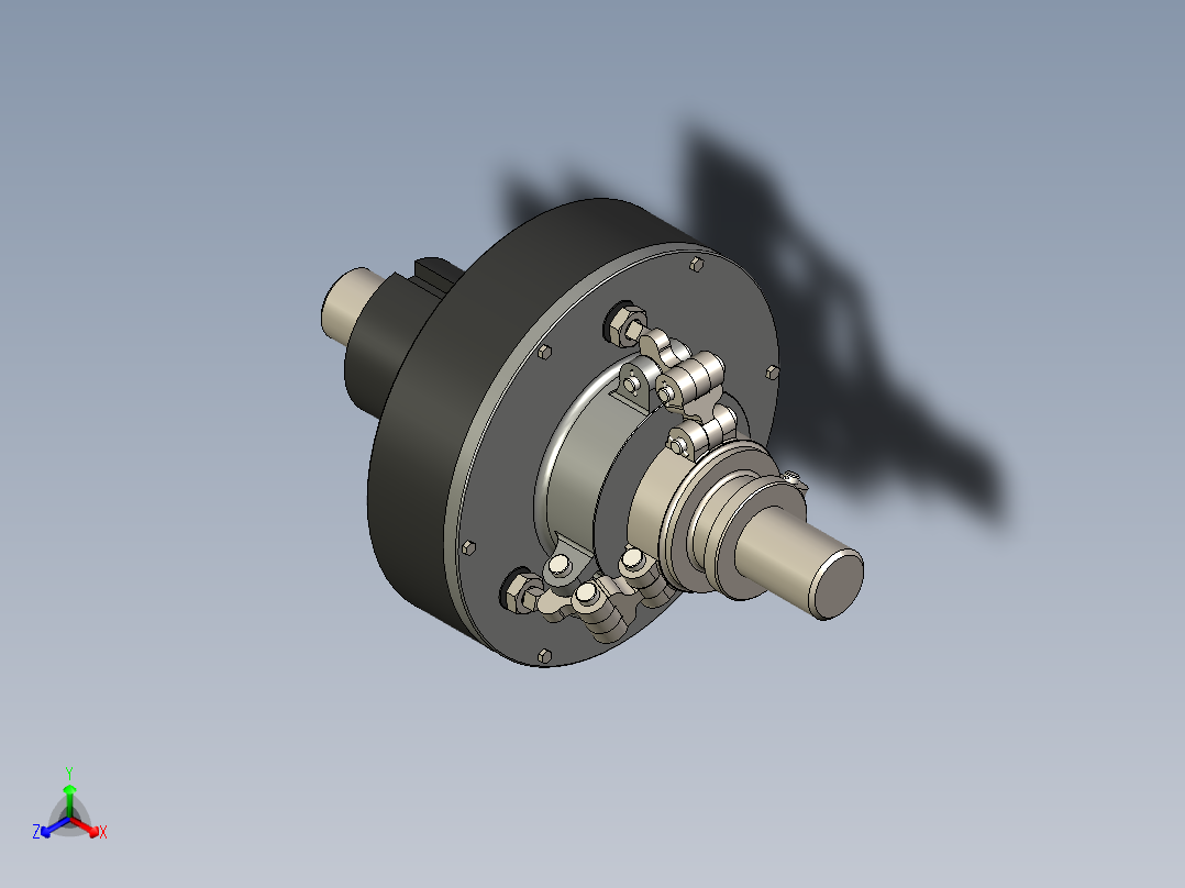 发电机离合器模型三维SW图纸正等轴测图