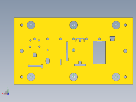 合页连接固定块级进模（CAD图+UG三维）后视缩略图