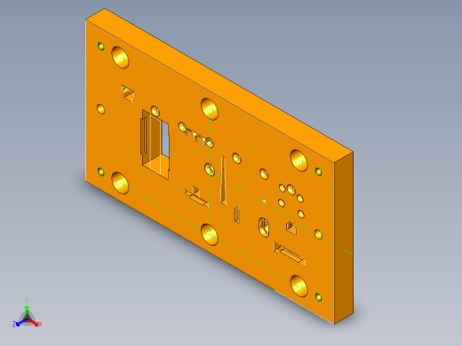 合页连接固定块级进模（CAD图+UG三维）正等轴测缩略图