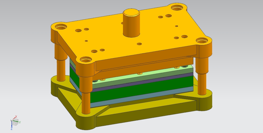 合页连接固定块级进模（CAD图+UG三维）