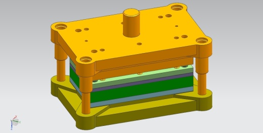 合页连接固定块级进模（CAD图+UG三维）缩略图