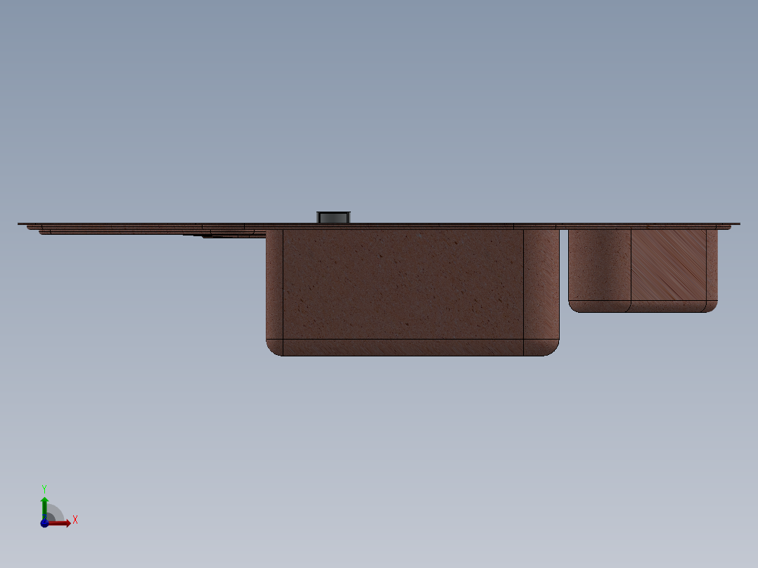 水槽、不锈钢水槽(9)前视图
