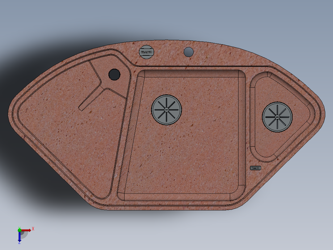 水槽、不锈钢水槽(9)俯视图