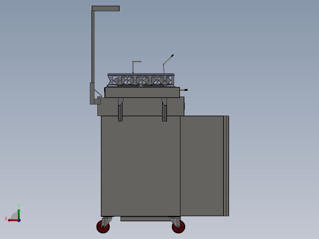 甜甜圈生产设备sw18可编辑后视图