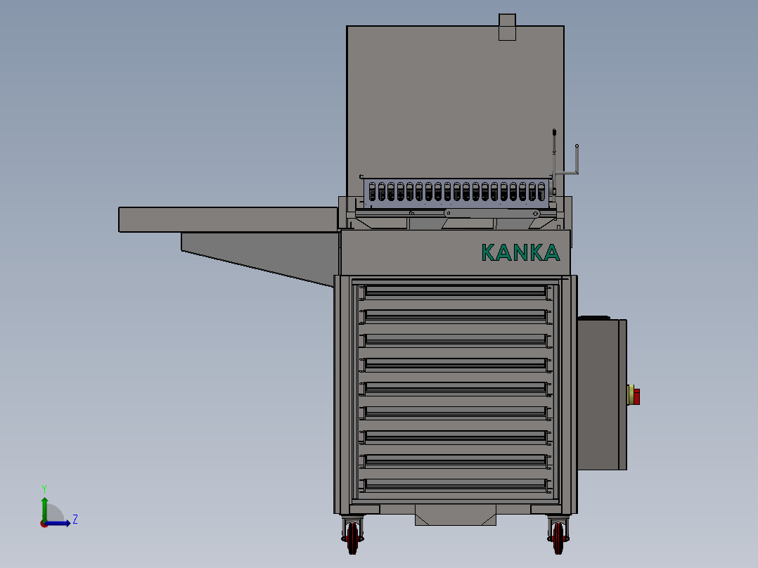 甜甜圈生产设备sw18可编辑左视图