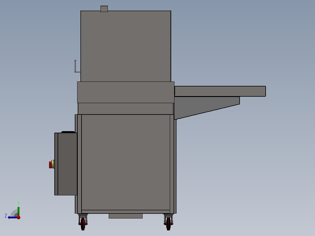 甜甜圈生产设备sw18可编辑右视图