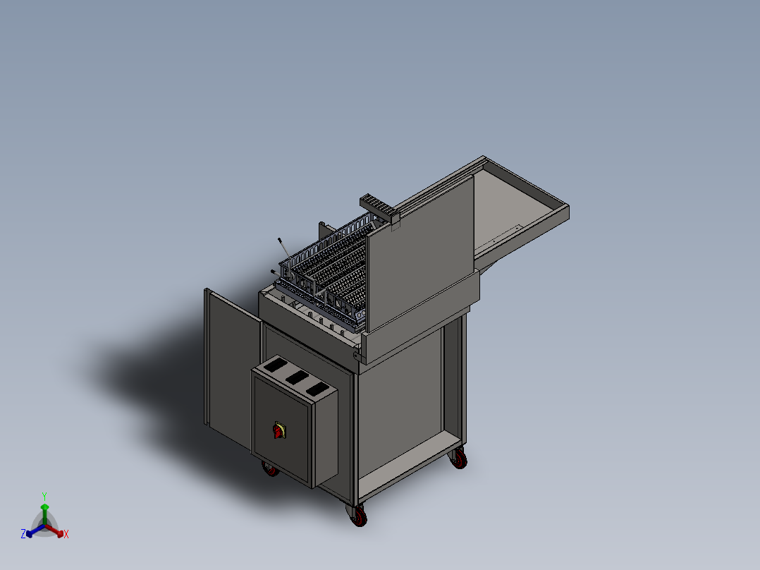 甜甜圈生产设备sw18可编辑正等轴测图