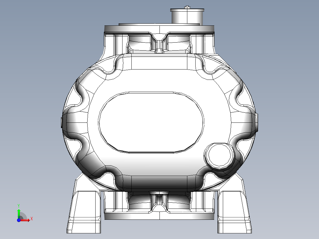 WAU1001罗茨真空泵(莱宝)前视图