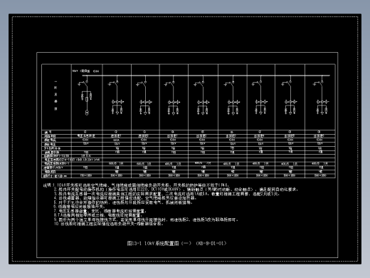 图13-1 10kV系统配置图（一）（KB-8-D1-01）