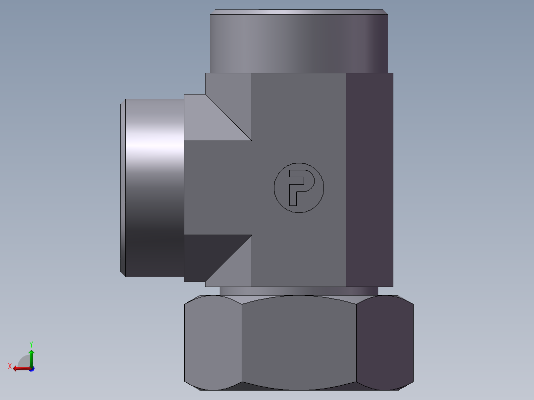 CC+CD 三通组合接头、CC-45后视图